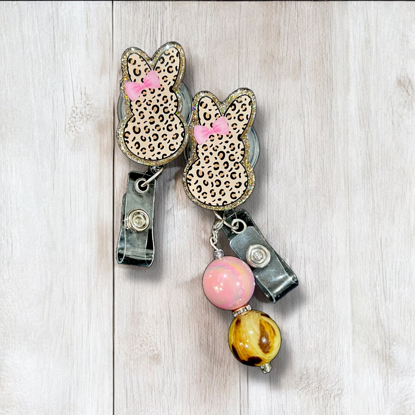 Leopard Bunny Badge Reel