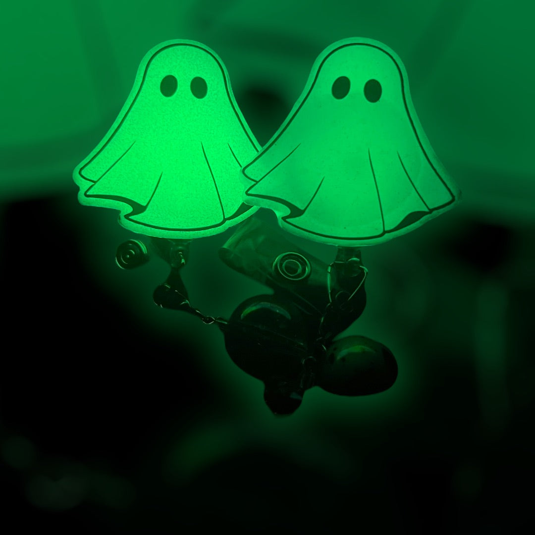 Glow In The Dark Ghost Badge Reel