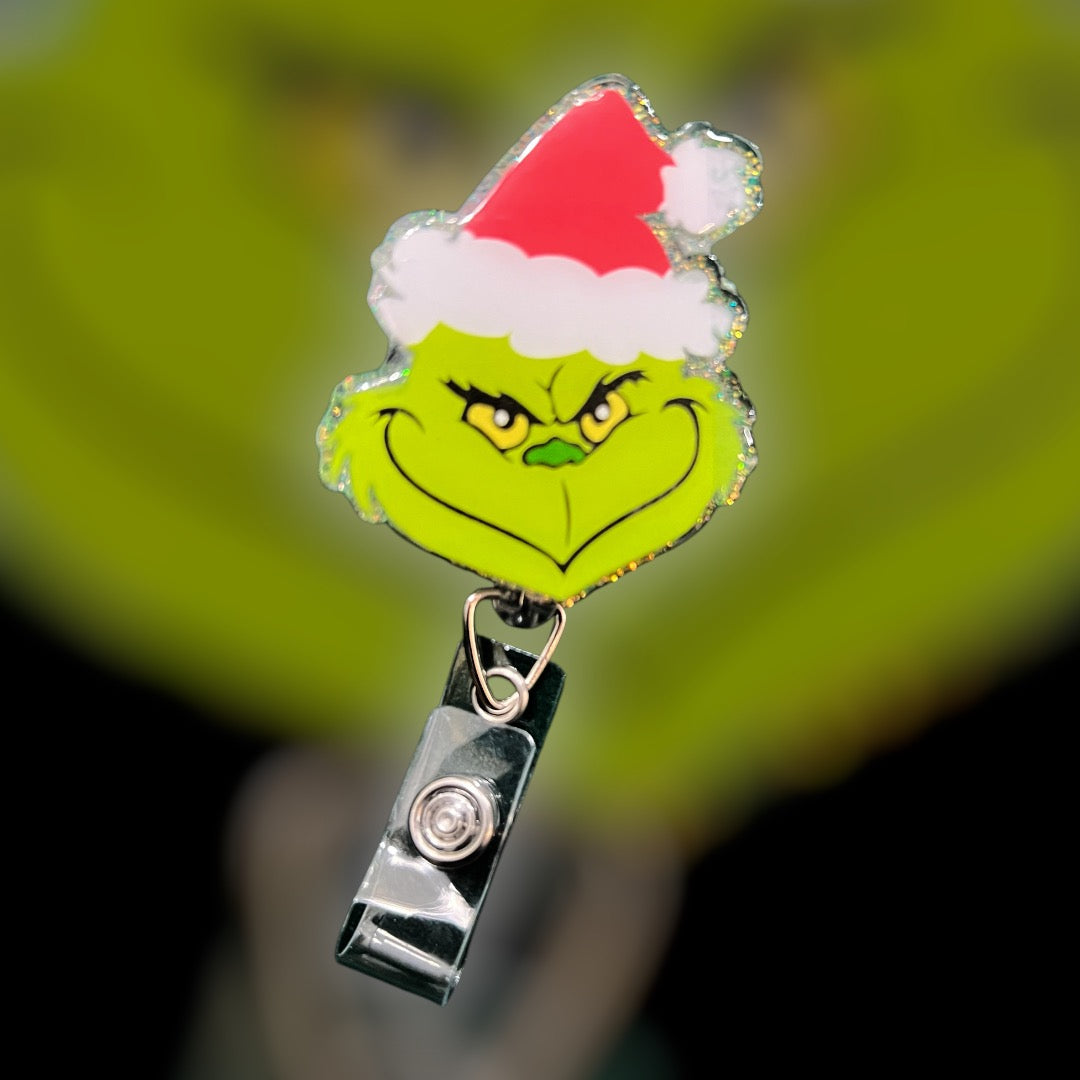 Grinch Christmas Cheer Christmas Badge Reel