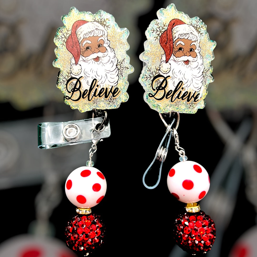 Classic Santa Christmas Badge Reel
