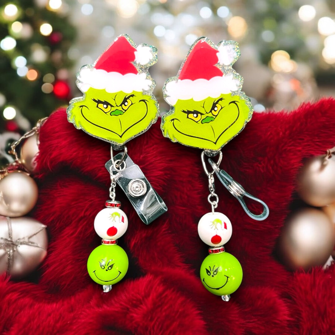 Grinch Christmas Cheer Christmas Badge Reel