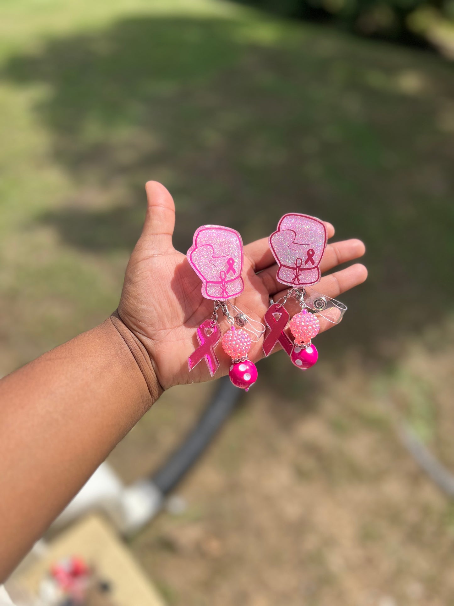 Fight For A Cure Breast Cancer Awareness Badge Reel