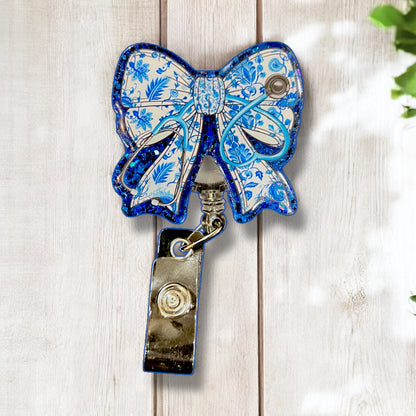 Stethoscopes And Bows Cute Bow Badge Reel
