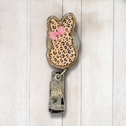 Leopard Bunny Badge Reel