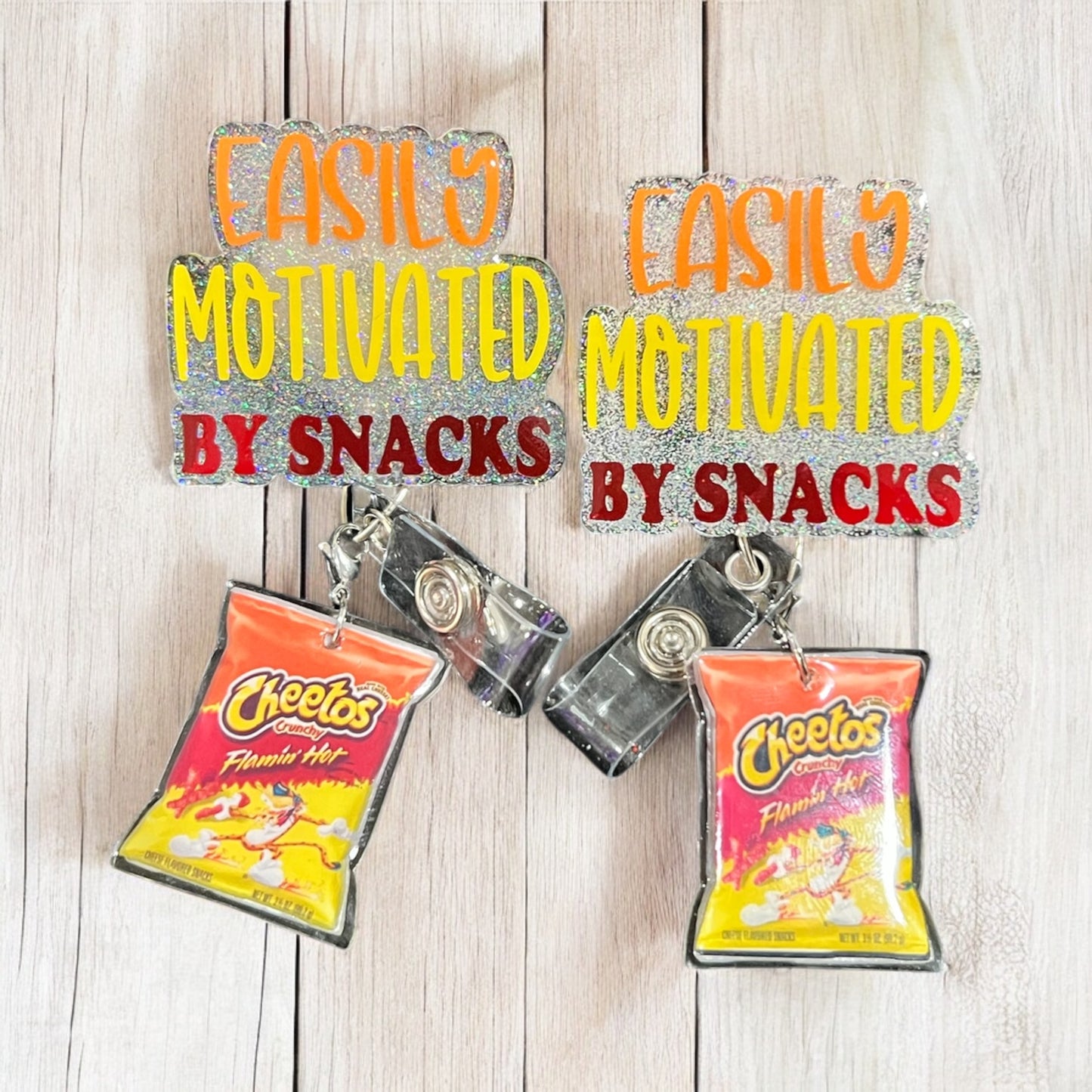 Easily Influenced By Snacks Badge Reel