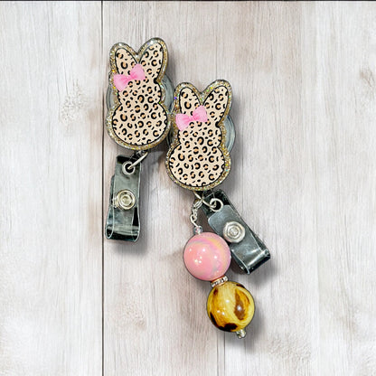 Leopard Bunny Badge Reel
