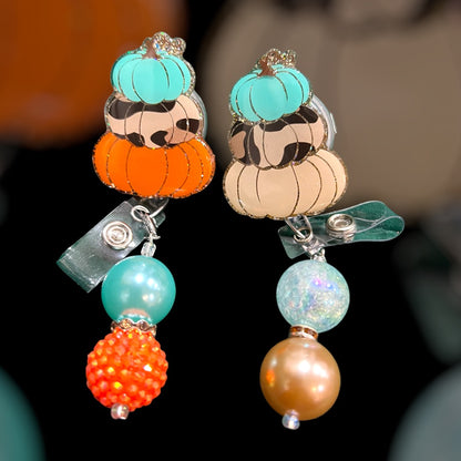 Stacked Pumpkins Badge Reel