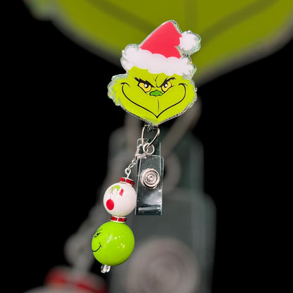 Grinch Christmas Cheer Christmas Badge Reel