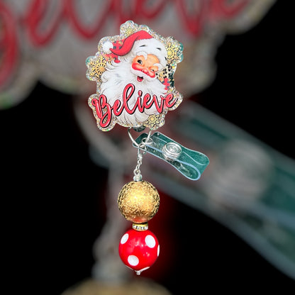 Belive in Santa Christmas Badge Reel