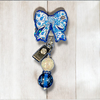 Stethoscopes And Bows Cute Bow Badge Reel