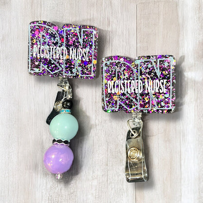 RN Glittery Badge Reel