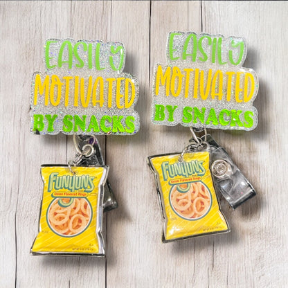 Easily Influenced By Snacks Badge Reel
