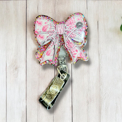 Stethoscopes And Bows Cute Bow Badge Reel