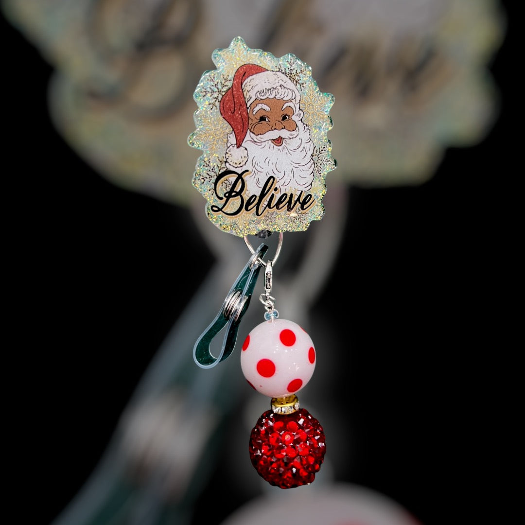 Classic Santa Christmas Badge Reel