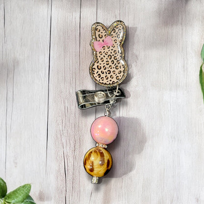 Leopard Bunny Badge Reel