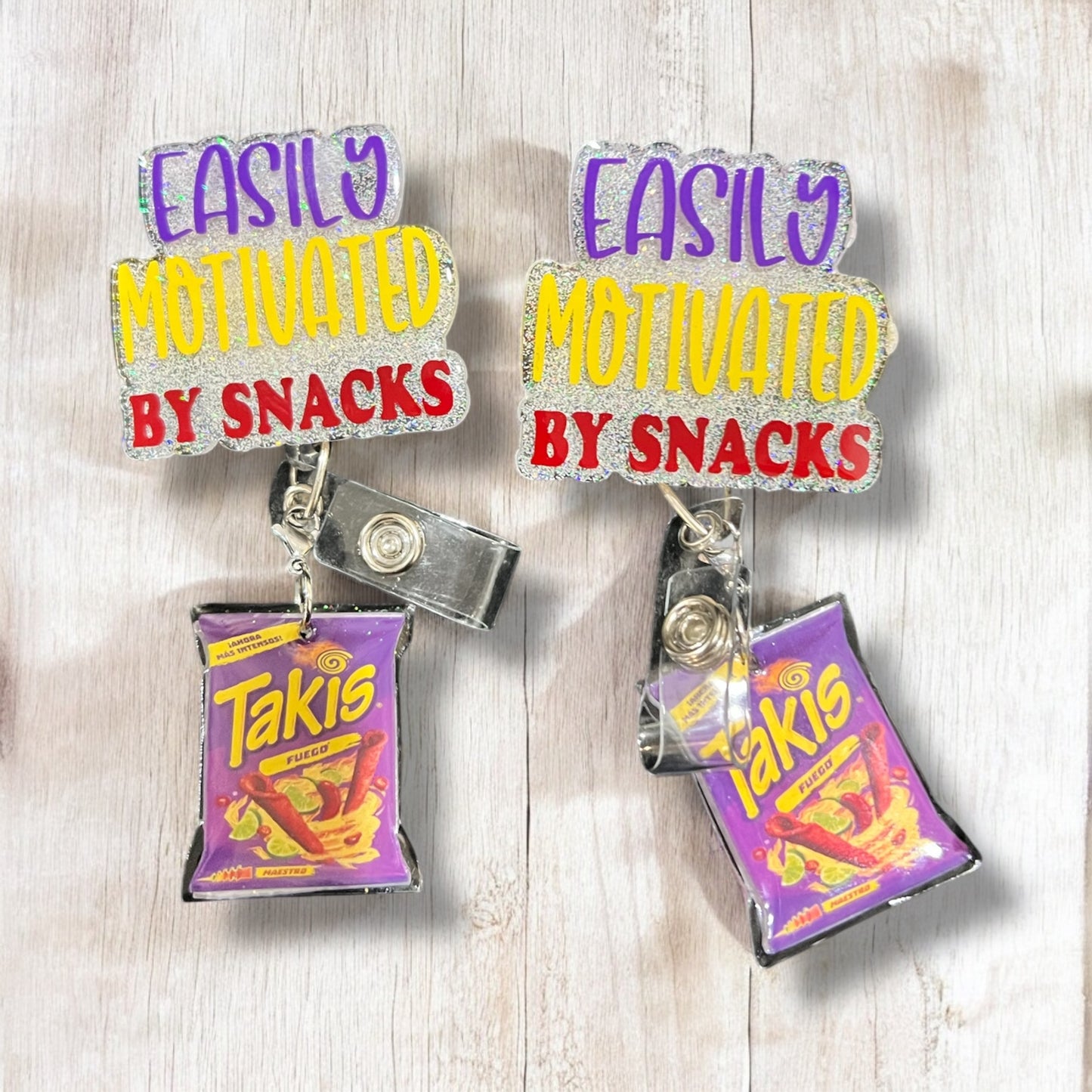 Easily Influenced By Snacks Badge Reel