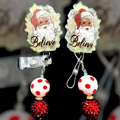 Classic Santa Christmas Badge Reel