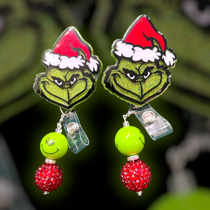 Grinch Christmas Badge Reel