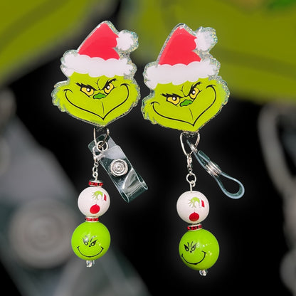 Grinch Christmas Cheer Christmas Badge Reel