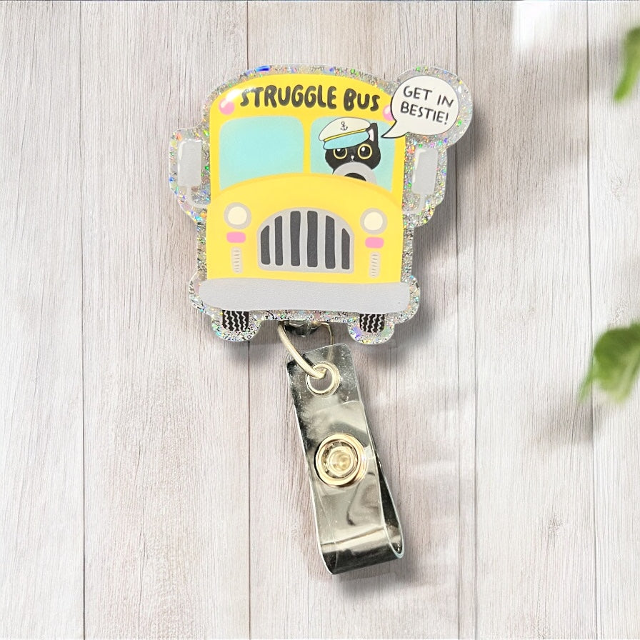 Struggle Bus Badge Reel