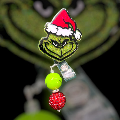 Grinch Christmas Badge Reel