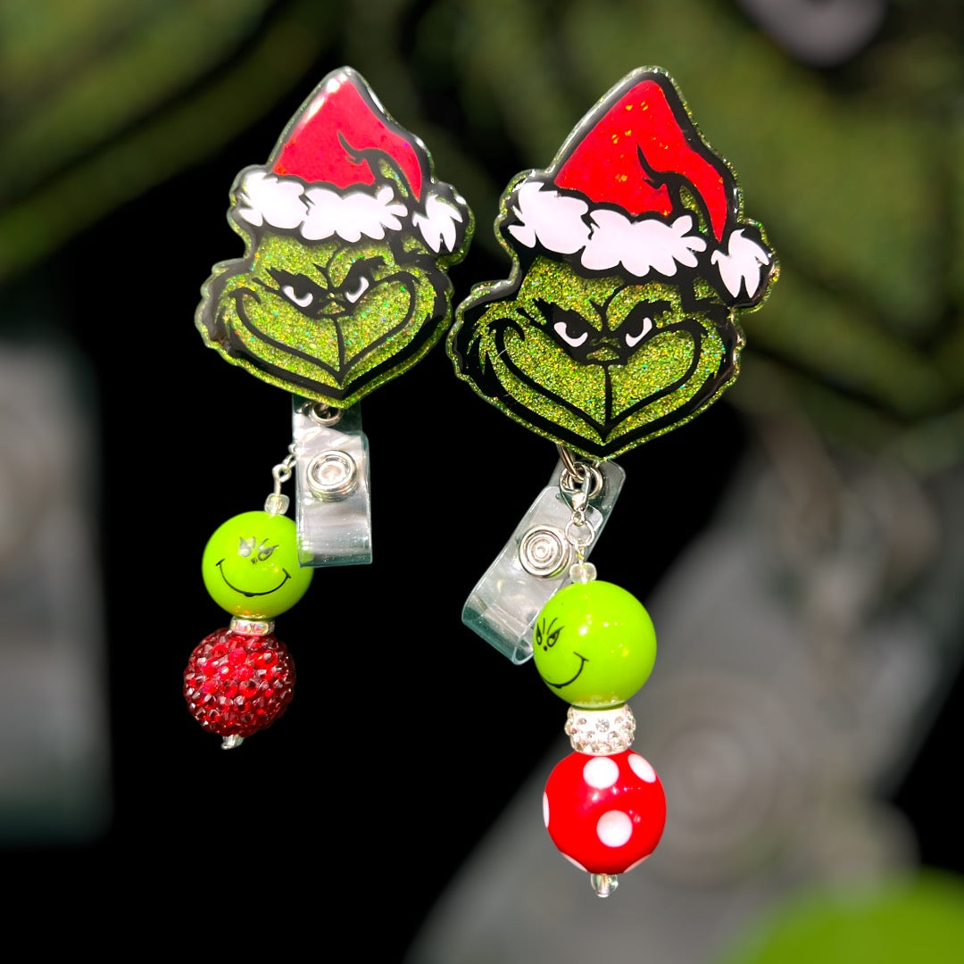 Grinch Christmas Badge Reel