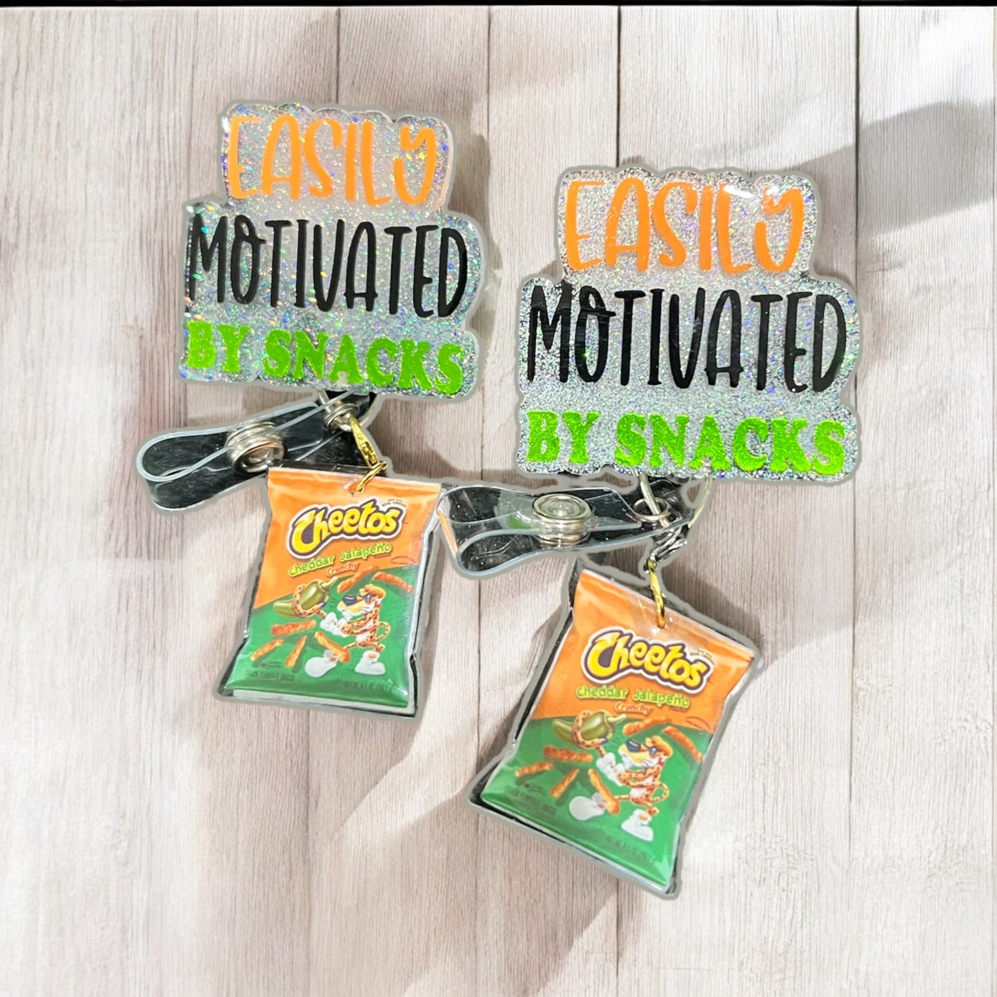 Easily Influenced By Snacks Badge Reel