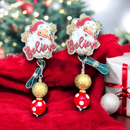 Belive in Santa Christmas Badge Reel