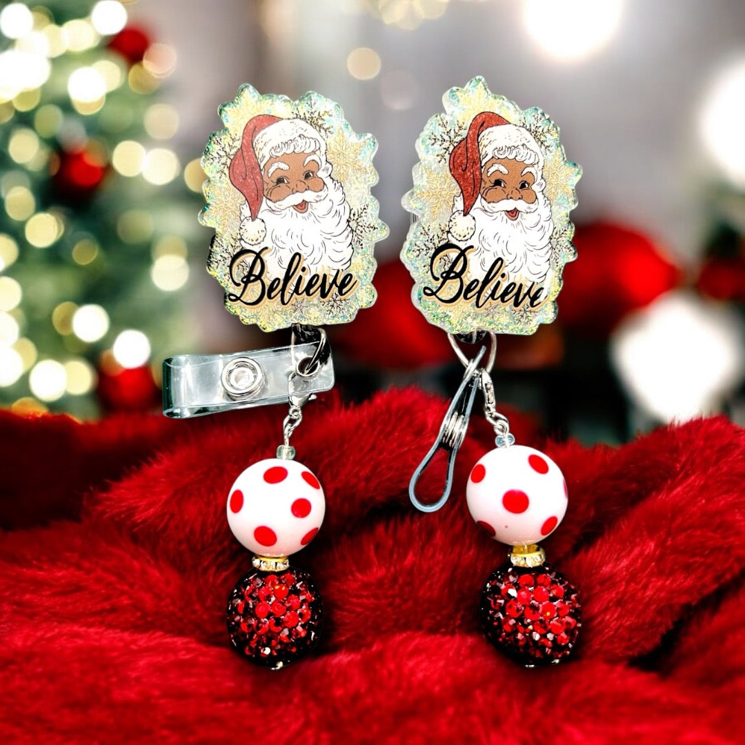 Classic Santa Christmas Badge Reel