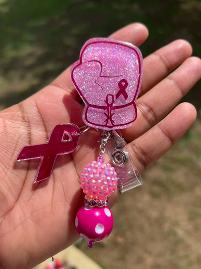 Fight For A Cure Breast Cancer Awareness Badge Reel